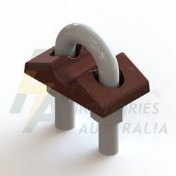 Earth rod clamp - Clamp to connect earth rod to flat bar or braid